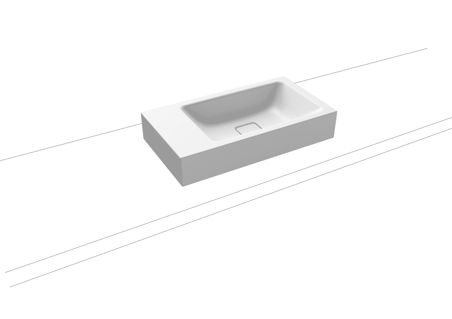 KA WB CONO AUFSATZ-HANDWASCHTISCH Mod. 3074,550x300mm,alpwm,PEFF,AD,oÜL
