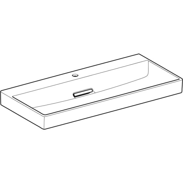 Geberit ONE Waschtisch 105x48cm, CleanDrain m. Hl., o. Ül., weiß, KeraTect/weiß glzd