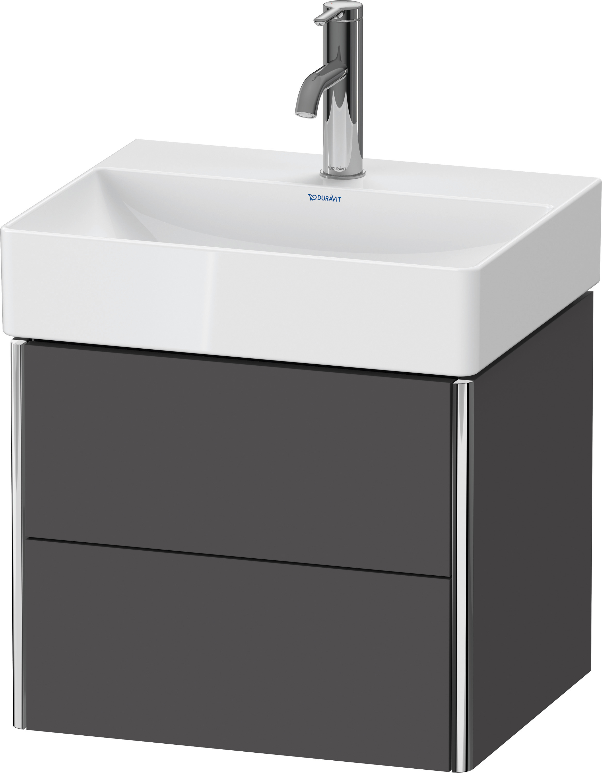 Duravit WTU XSquare wandhängend, 2 Schubk. 397x484x390mm, Graphit Matt