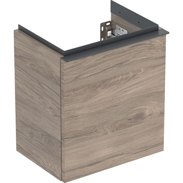 Geberit iCon Unterschrank für HWB, 1 Tür re 37x41,5x27,9cm, Nussbaum hicko./Gr. Lava