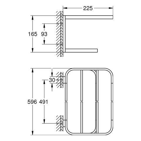 GROHE Multi-Badetuchhalter Selection 41066 hard graphite