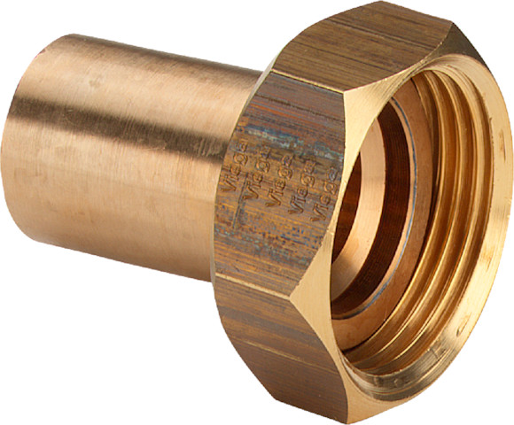 Viega Verschraubung mit SC Sanpress 2264 flachdichtend in 22mm x G1 Sibr