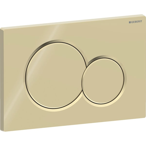 Geberit Sigma01 BetPl., rund, 2-Mengen-Sp. edelmessing galvanisiert
