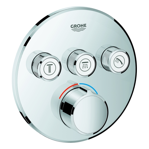 GROHE Unterputzmischer SmartControl 29146 rund FMS 3 Absperrventile chrom