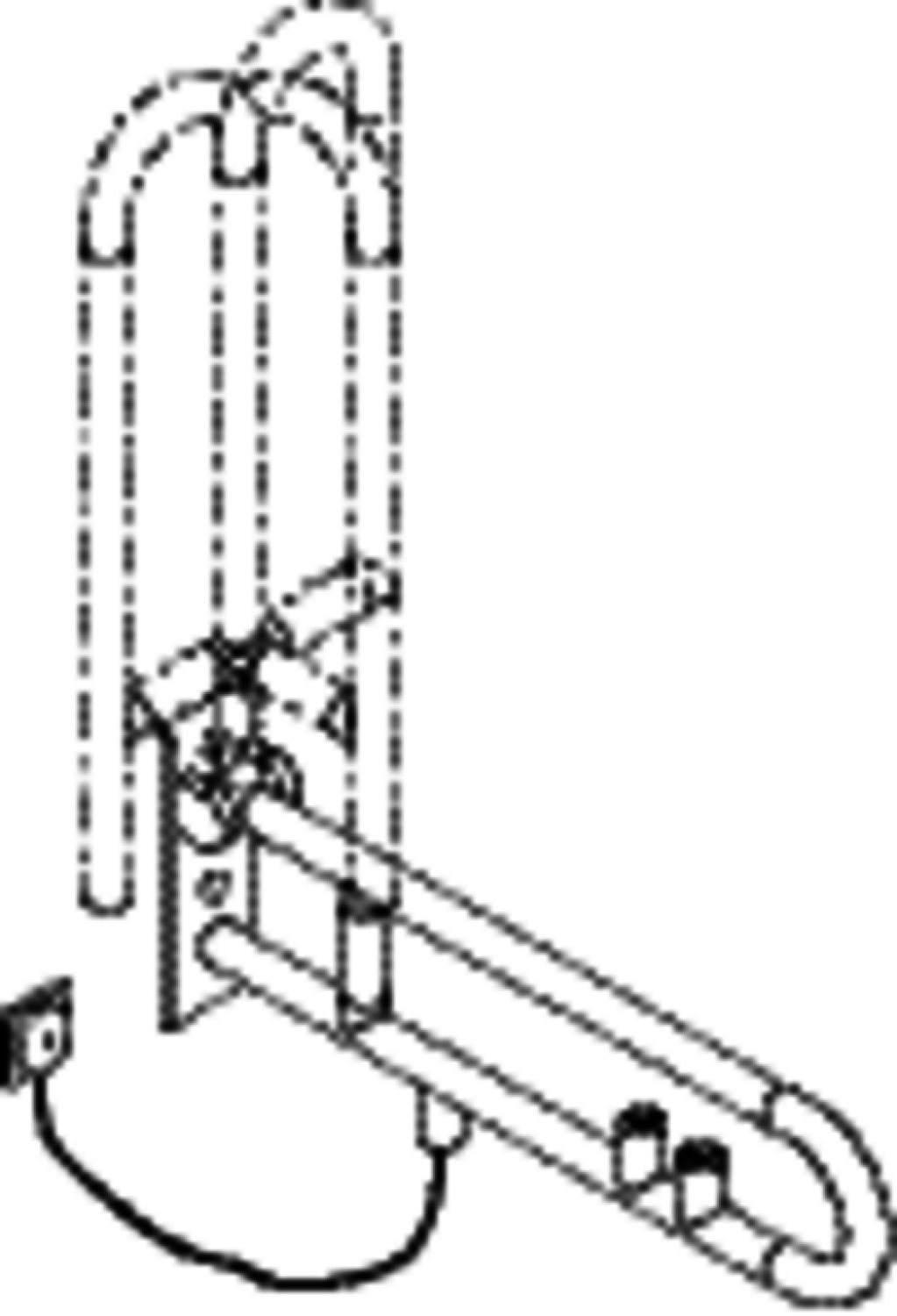 HEWI Stützklappgriff drehb. Ser 801, FKT(gelb)/WC-Spülung, L:700mm signalweiß