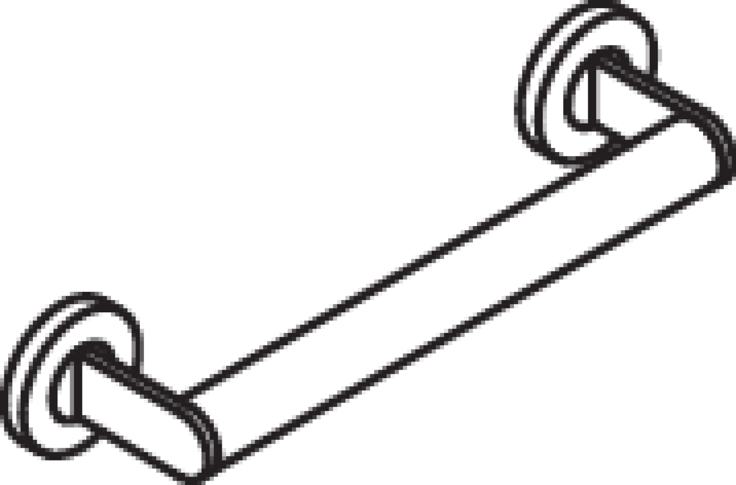 HEWI Haltegriff, d:32, L:300mm, plvb dgrau tiefmatt