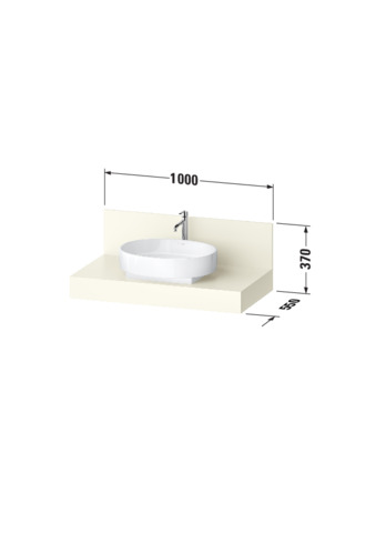 Duravit Balcoon Konsole 1000X370X550 HDH Ausschnitt 1 mittig,Terraccino Matt