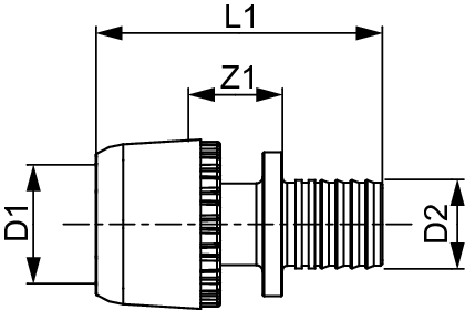 TECElogo-Ax Übergangskupplung auf TECEflex, Dim. 20 x 20, Siliziumbronze