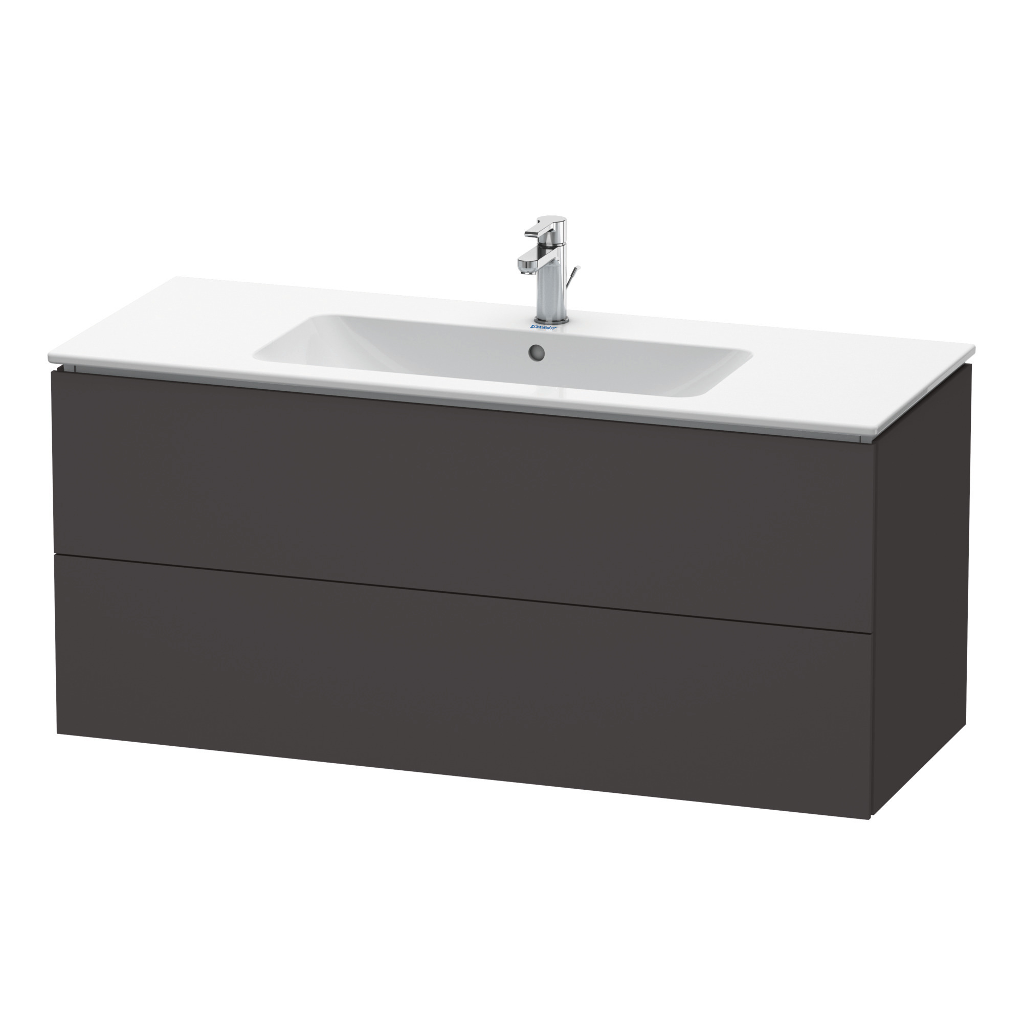 DU WTU wandh. L-Cube 481x1220x550mm 2 SchKa, f.233612, Graphit Supermatt