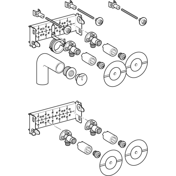 Geberit GIS Set Bambini Spiel/Waschlandschaft für 4 Standarmaturen