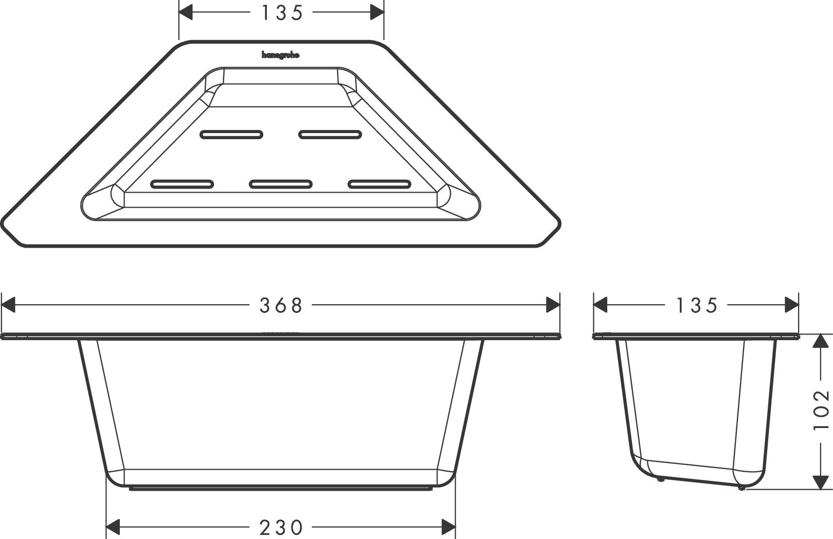 Hansgrohe F27 Eckschale 