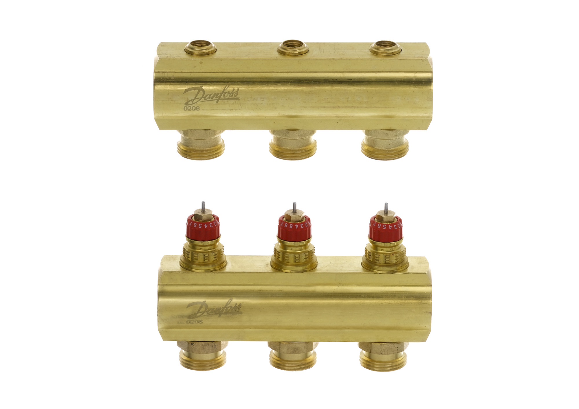 Danfoss FBH-Verteiler FHF-3 3 Kreise, ohne Durchflussanzeige