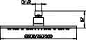 KEUCO Kopfbrause Armaturenzub. 59986, rund, 250 mm, Chrom-finish
