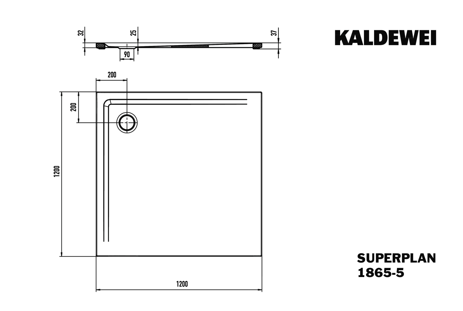 KA DW SUPERPLAN Mod.1865-5,1200x1200mm, alpwm,SEC,Wt extrafl.