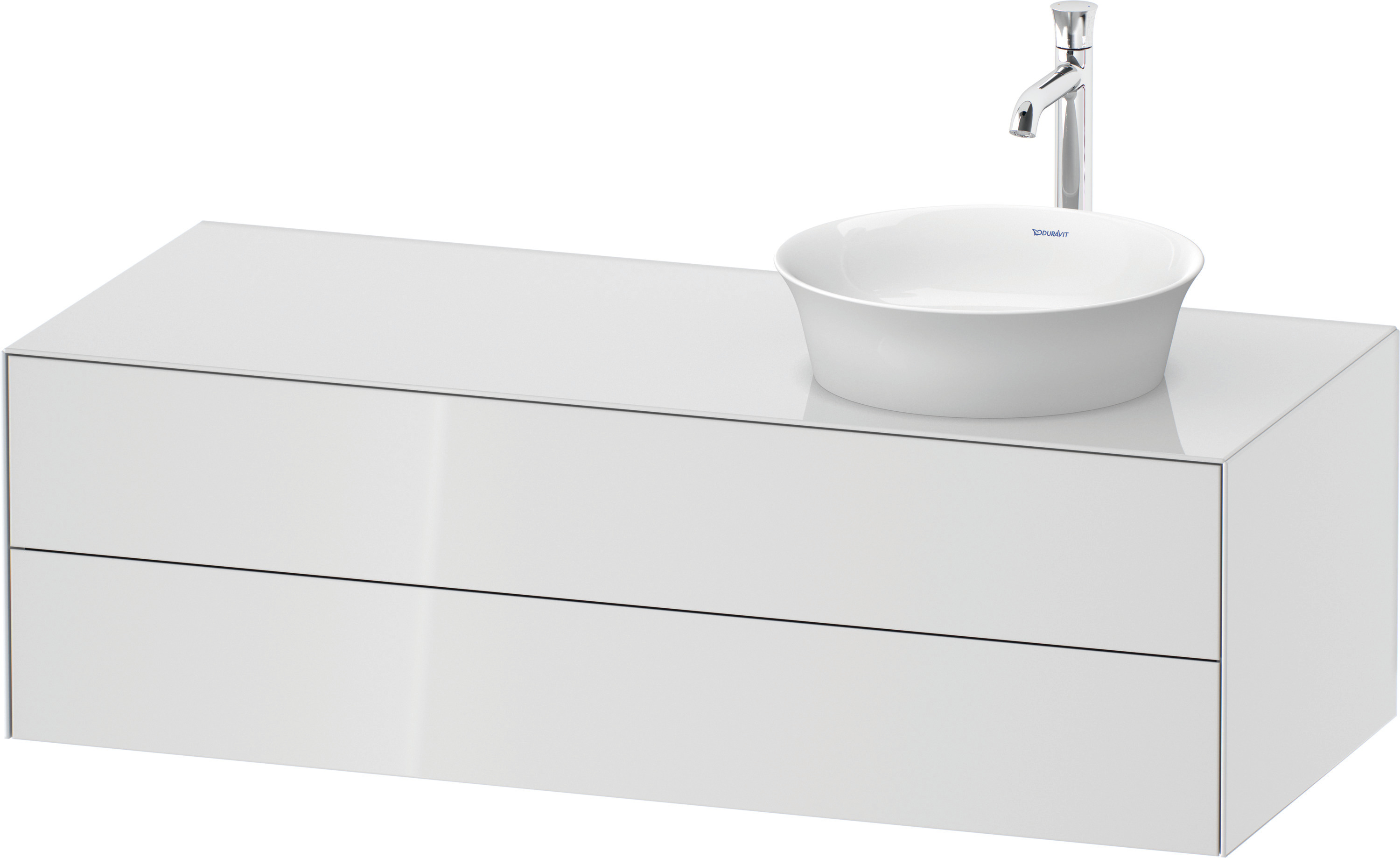Duravit WTU White Tulip wandh,2 SchKa,B re. 408x1300x550mm, Weiß Hochglanz