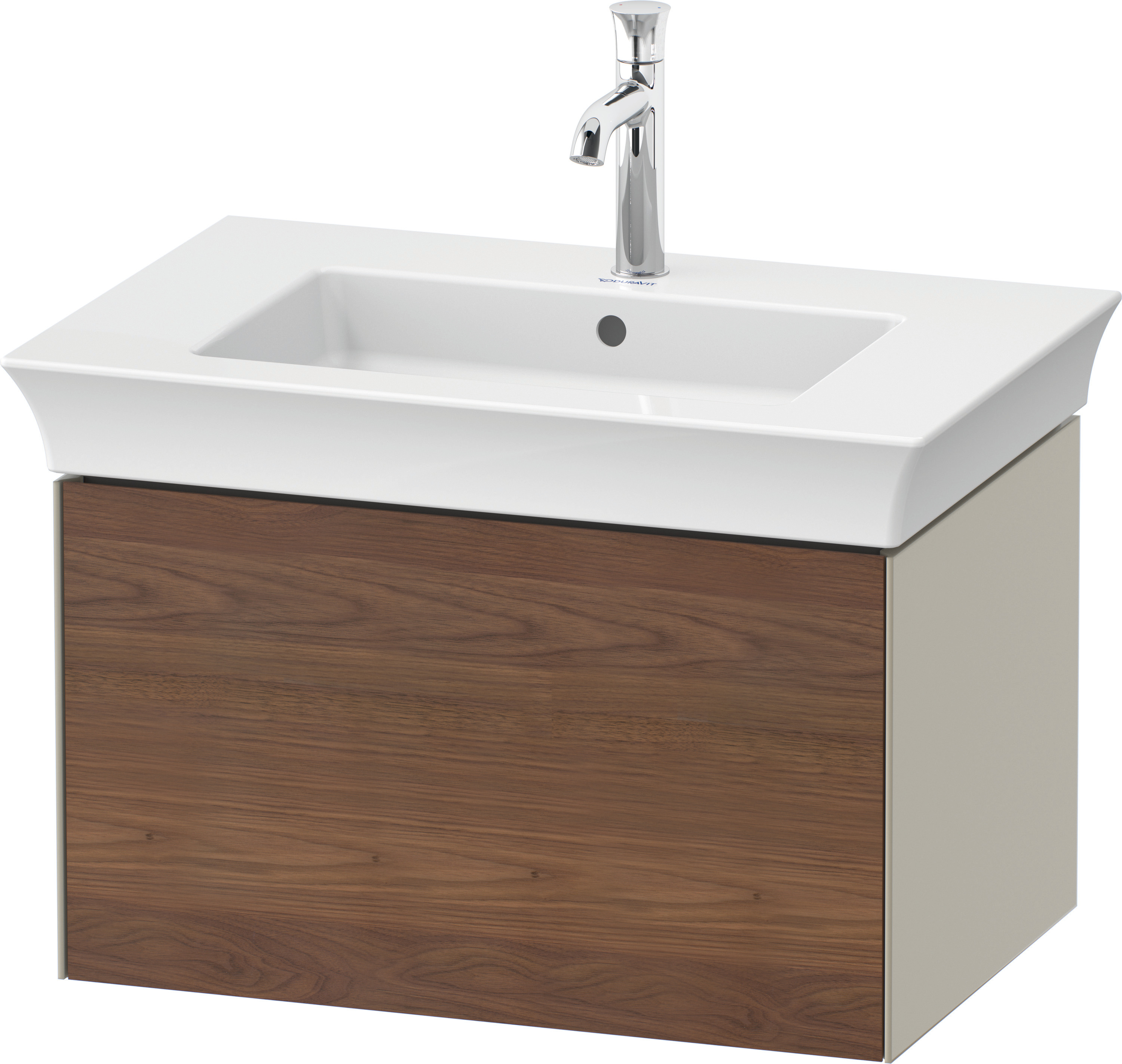 Duravit WTU White Tulip wandh.,1 Auszug 410x684x458mm,A.Nussb.M/Taupe Sdm