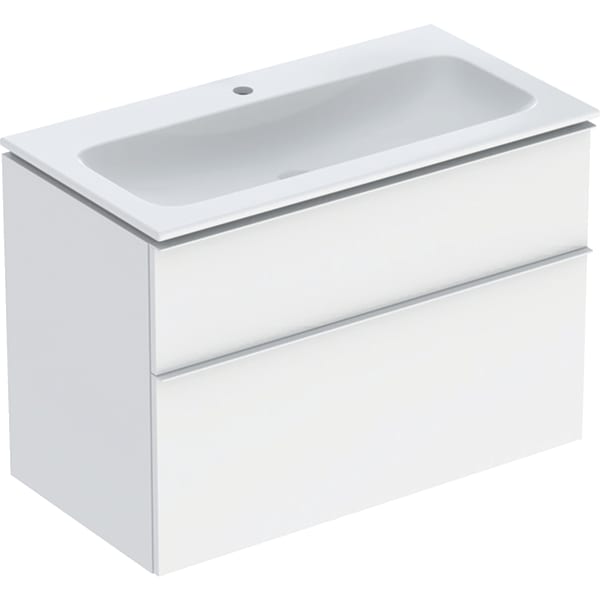 Geberit iCon Set MWT m. US, 2 Schubl. 90x63x48cm, weiß matt