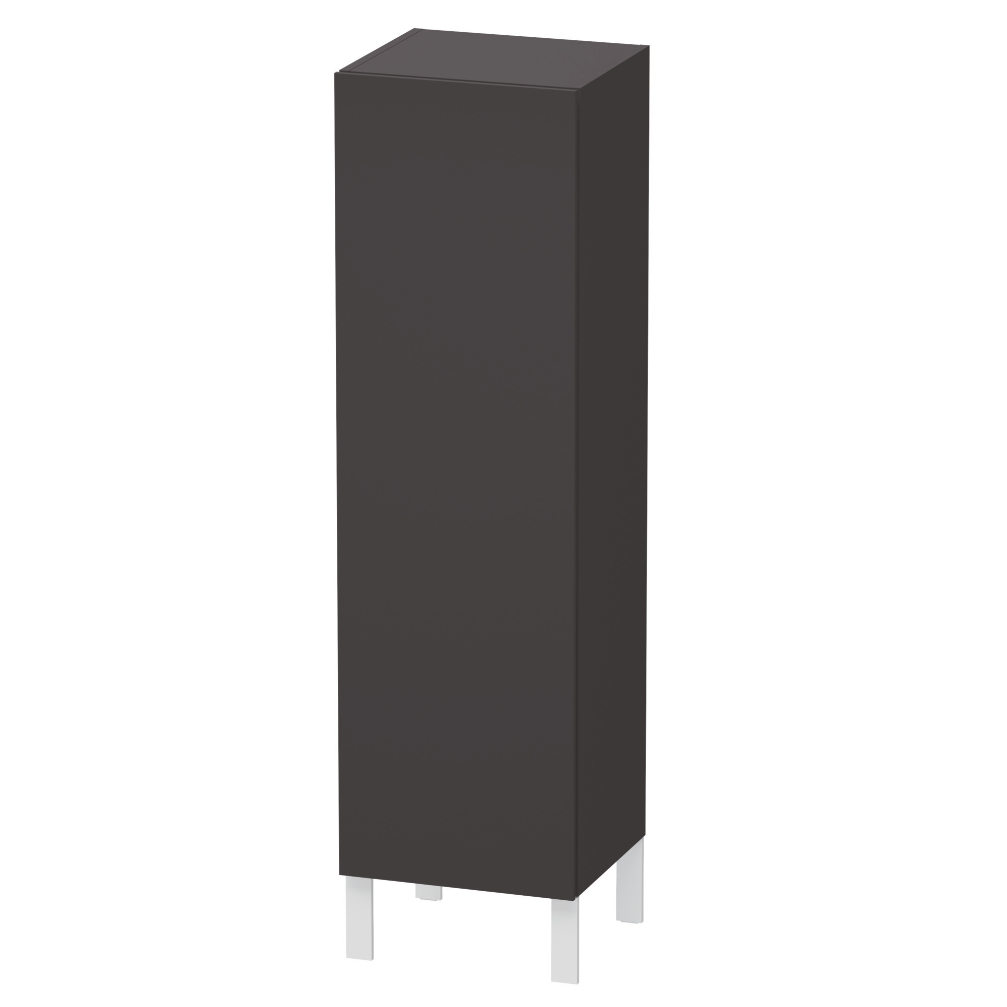 Duravit Halbhochschrank L-Cube 363x400x1320mm 1 Tür, TA li., graphit supermatt