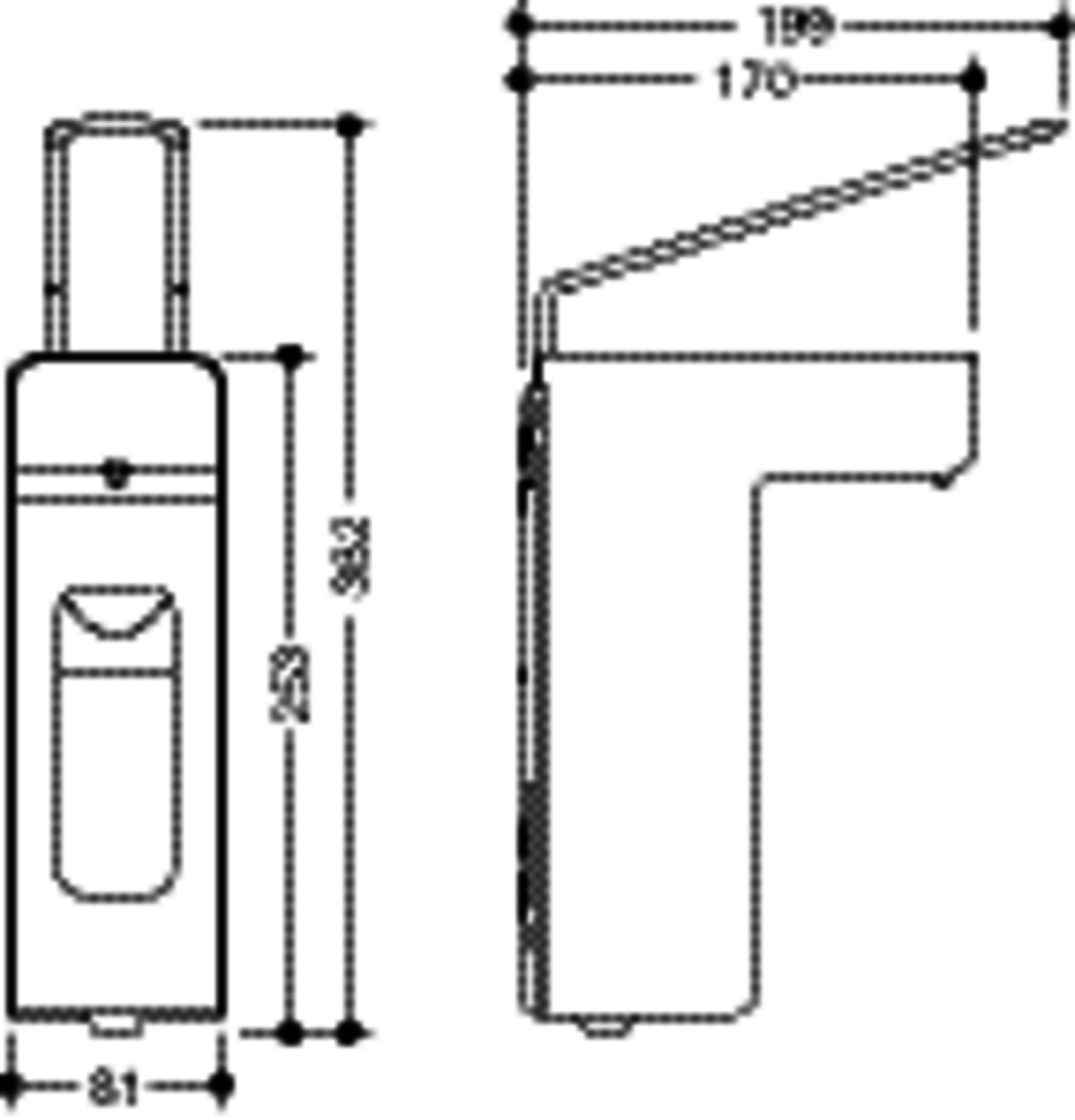 HEWI Desinfektions- und Seifenspender, 500 ml, schliff