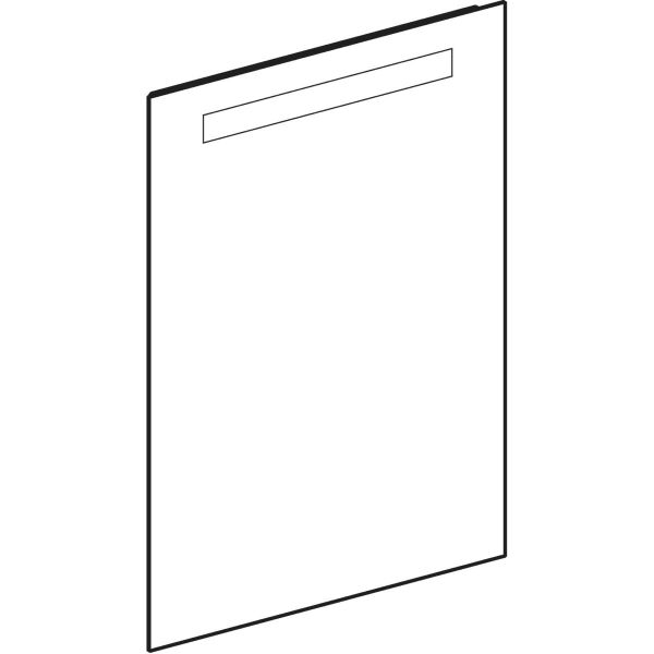 Geberit Option Basic Lichtspiegel, eckig Beleuchtung oben, 50x70x3cm, alu. elox