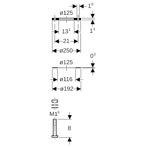 Geberit PE Flanschset d125