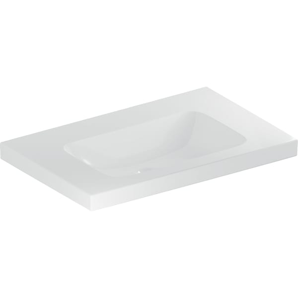 Geberit iCon Light Waschtisch 75x48cm Ablagefläche, o. Hl., o. Ül., weiß