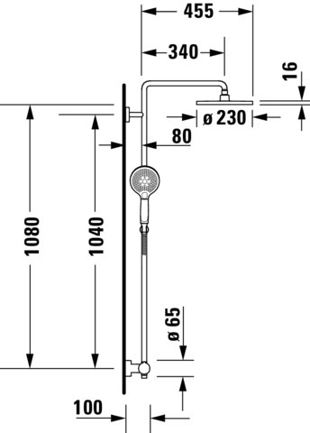 DU C.1 Duschsystem Brausethemostat Thermostatkartusche, Schwarz Matt
