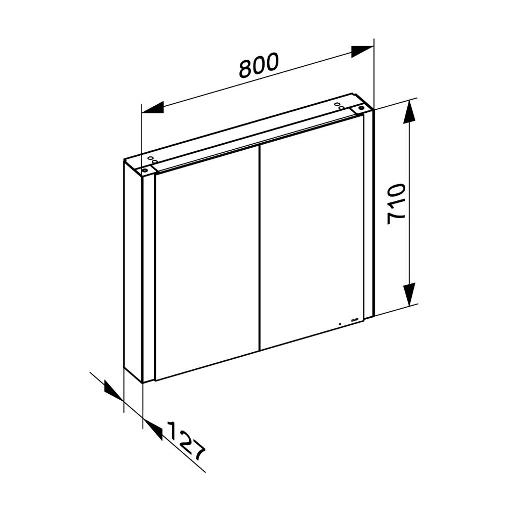 KEUCO SPS Somaris 14502, VB 800x710x128mm verspgl.
