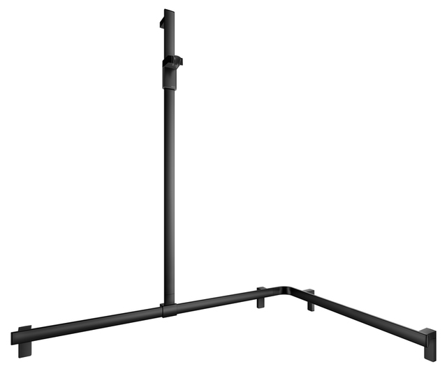 KEUCO Duschhandlauf AXESS 35015, Br.stg. li. 1150/850/1301mm sw matt