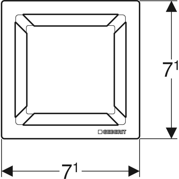 Geberit Designrost "Square", 8 x 8 cm