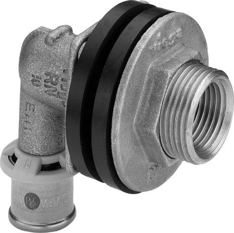 Viega Wanddurchführung mit SC Sanfix P 2132.11 in 16mm x Rp1/2 x 35mm Rotguss