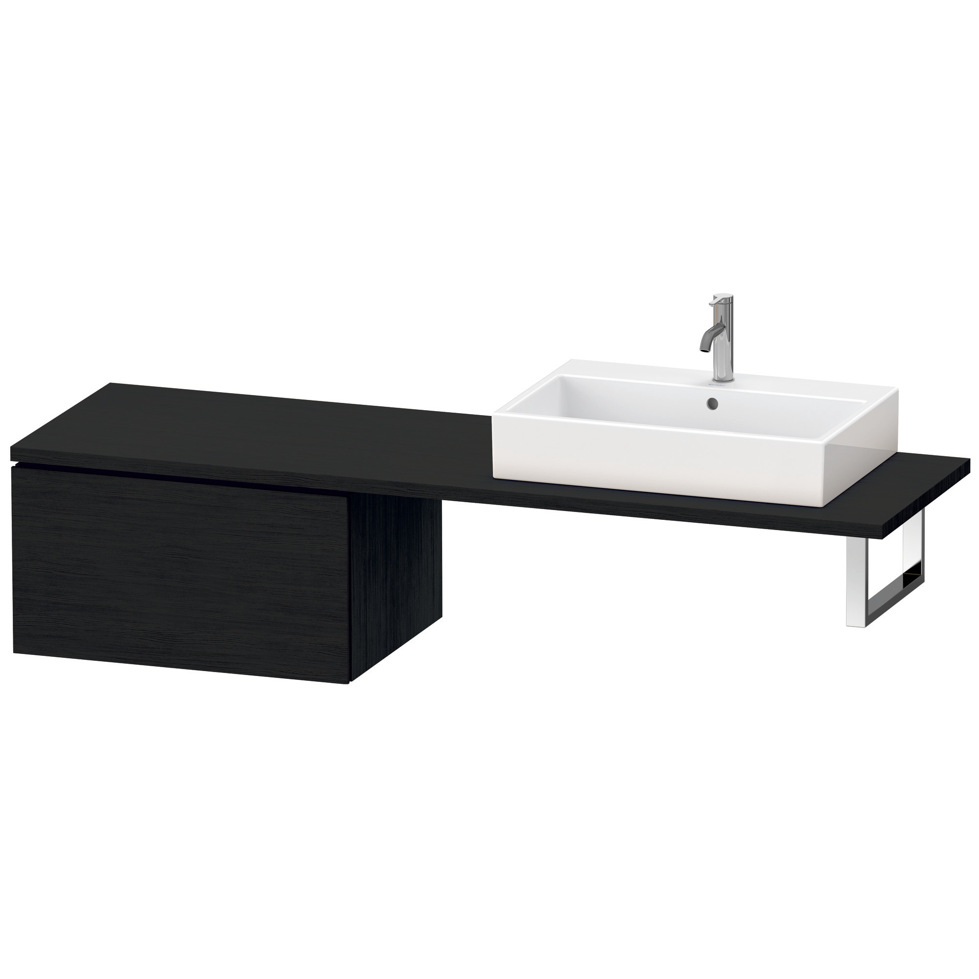 Duravit US f.Kons.Comp. L-Cube400x720x547mm 1 Auszug, Eiche Schwarz