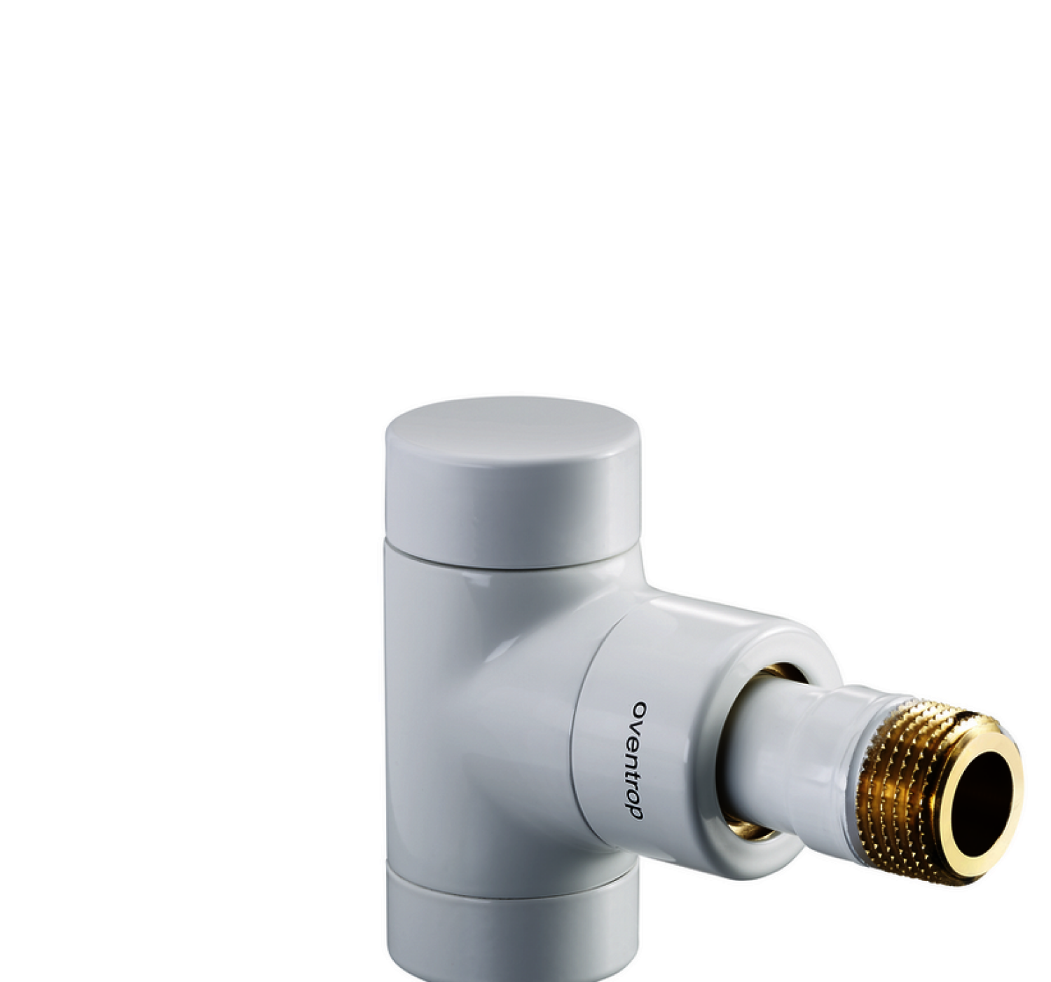 OVENTROP-HK-Verschraubung "Combi E" DN15, 1/2",Eck,weiß pulverbeschichtet