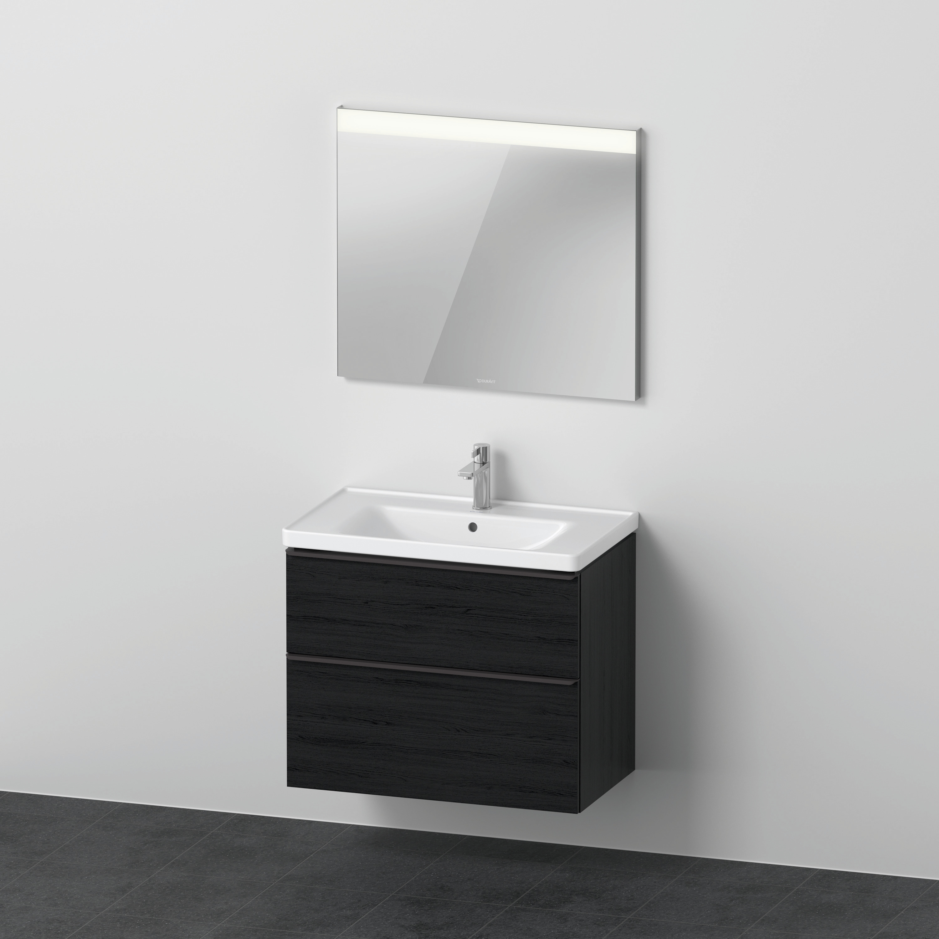 Duravit D-Neo Möbel-Set wandh. 800x480mm WT,WTU Ausz 1,SBK 1,SP Eckig,Eiche Sch.