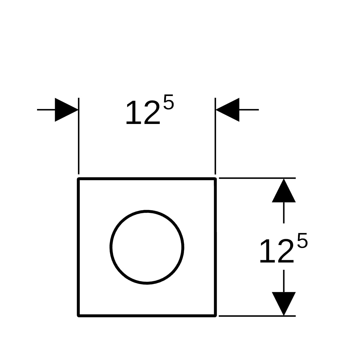 Geberit Typ 40 BetPl., rund, f. UR-Strg. pneum. Sp., schwarz