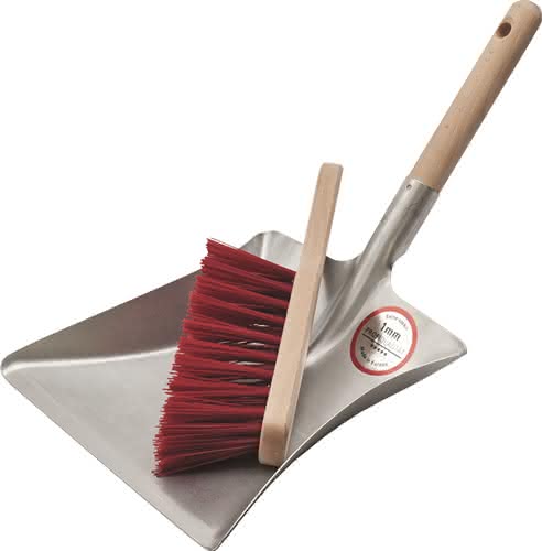 Kehrschaufelset mit Holzgriff Metall Kehrschaufel+Handfeger Blatt L230xB240mm Kehrschaufelset mit Holzgriff Metall Kehrschaufel+Handfeger Blatt L230xB240mm