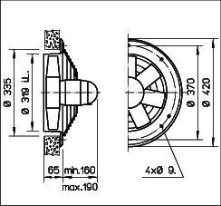 Helios HWD 315/2 Axialventilator 3-PH, Regelbar