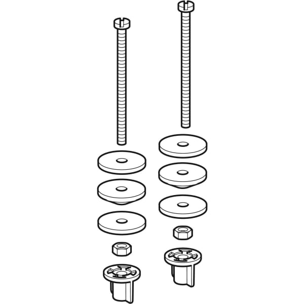 Geberit Befestigungsset für Keramikspülkasten aufgesetzt