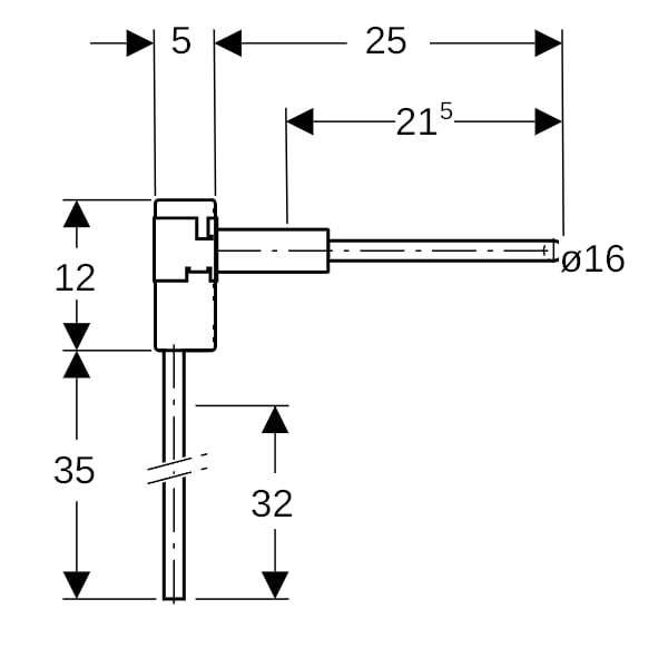 Geberit Anschlussbox Typ L d16