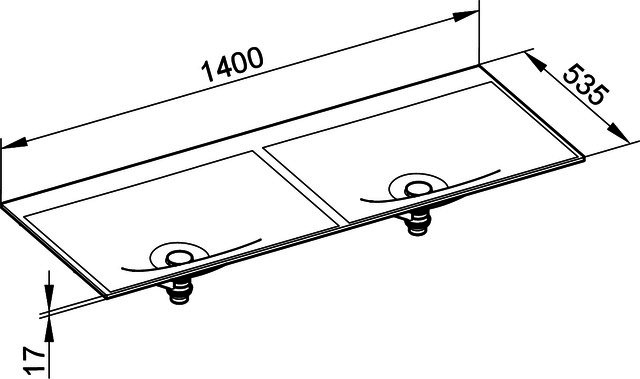 KEUCO Varicor-WT Edition 11 31263, ohne Hahnlochbohrung, weiß, 1400 mm