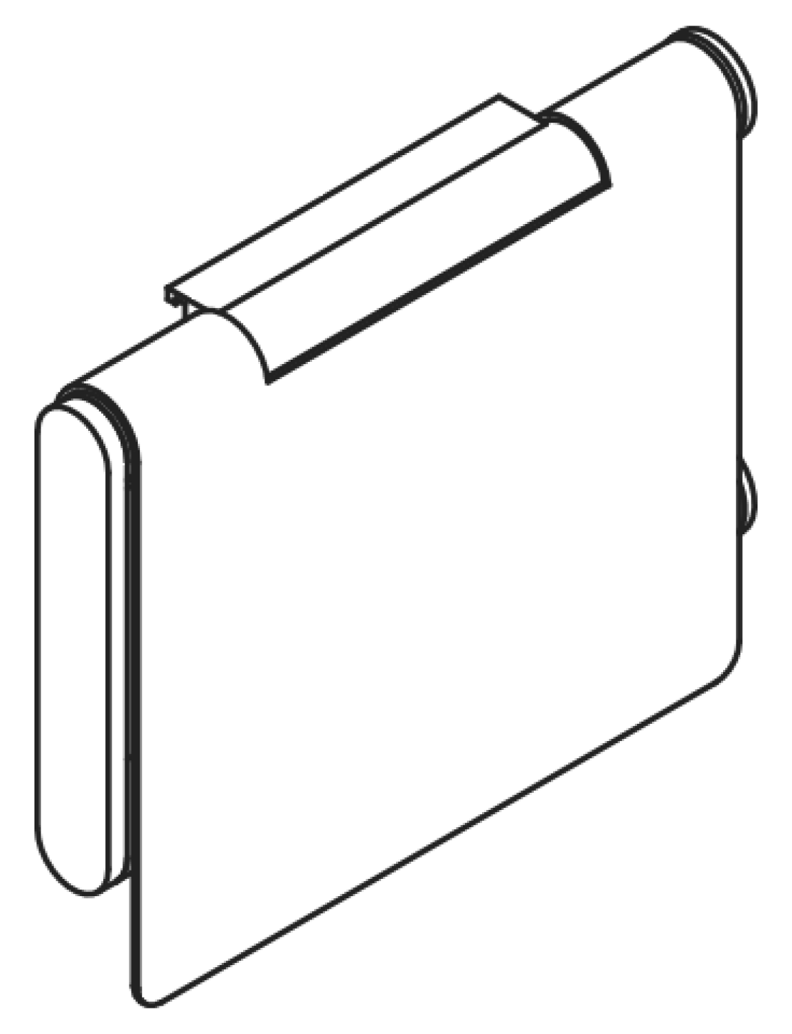 HEWI WC-Papierhalter m. Deckel pulverbeschichtet schw tiefmatt