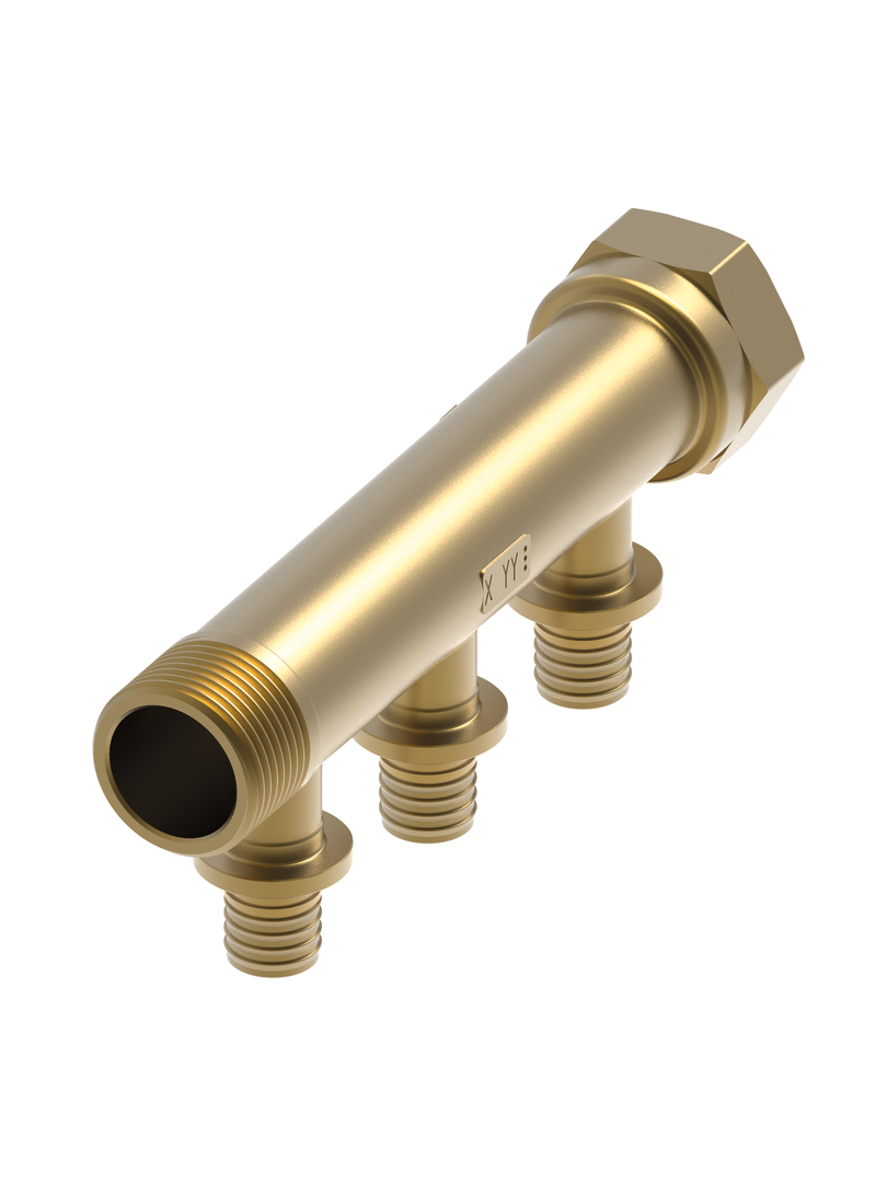 TECEflex Verteiler 2-fach Dim. 16 x 3/4", Siliziumbronze
