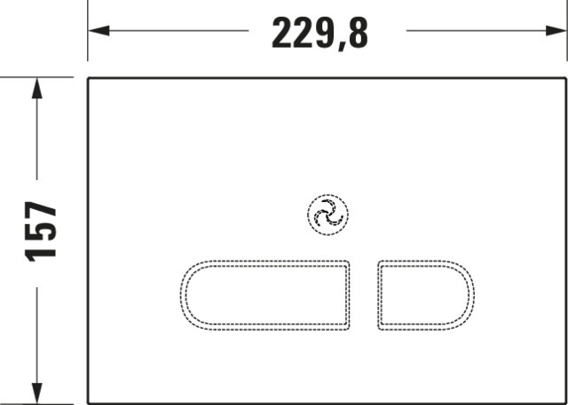 DU DuraSys A2 Betät.-Pl.elektr.,f. WC Infrar.,Netzans.,Dual F.,Aufges.,Glas W.