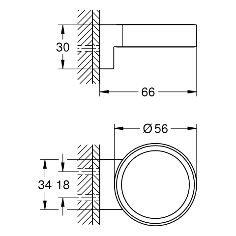 GROHE Halter Selection 41217 für Seifenspender/Glas phantom black