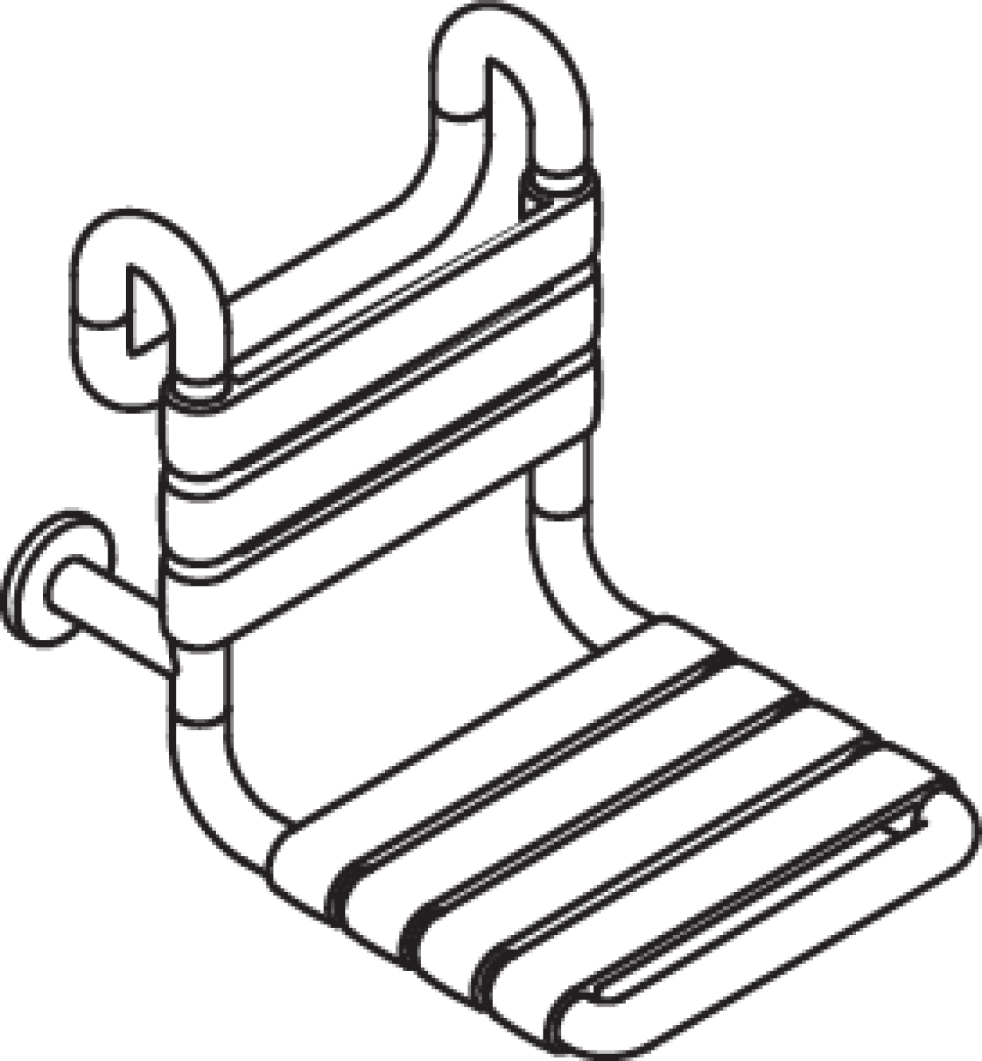 HEWI Einhängesitz Ser 801, Frankreich, B:345mm, H:422 mm, T:480 mm reinweiß