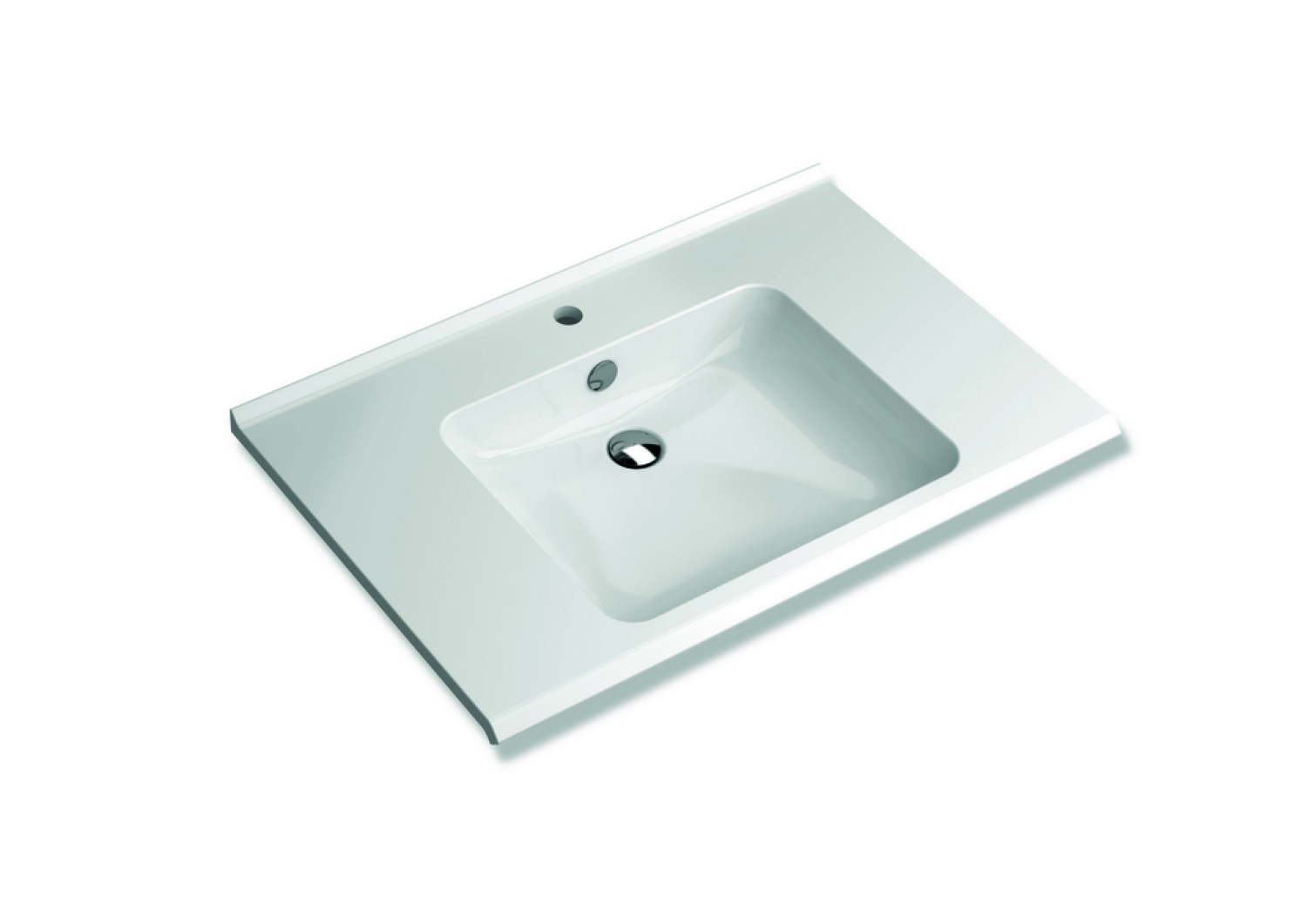 HEWI Waschtisch S-Form, modular mit Überlauf, 850x550mm, 1 HL