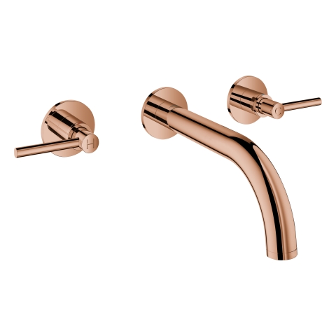 GROHE 3-Loch-WT-Batterie Atrio 20662 Fertigmontageset Hebelgriff warm sunset