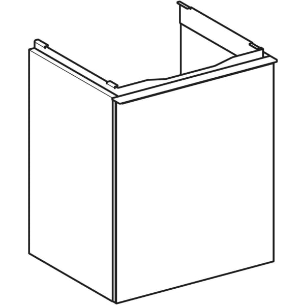 Geberit Acanto US für HWB B:45cm, 1 Schubl. lava matt/Glas lava