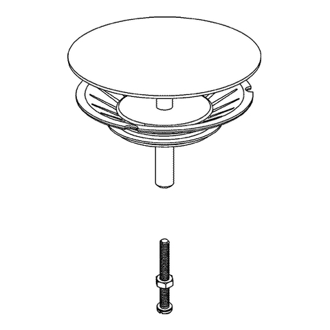 GROHE Stopfen 42577 für Küchenspüle edelstahl