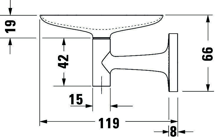 DU Starck T Seifenschale, Swa Matt, Akzentfarbe: Wß Matt, 140x119x66 , : Gla